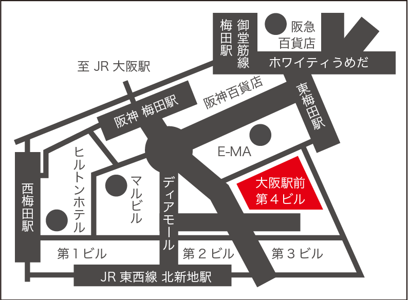 大阪サンセイ - 周辺地下map